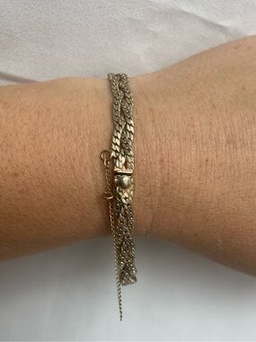 Vintage 1940s 1950s Krementz Braided Gold Overlay Bracelet